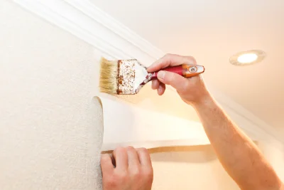 Pose de papier peint à Pouilloux — revêtements muraux et toiles de verre